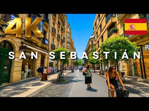 San Sebastian Walking Tour (4K) 🇪🇸 | Jewel of the Basque Country