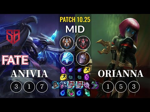 SB FATE Anivia vs Orianna Mid - KR Patch 10.25