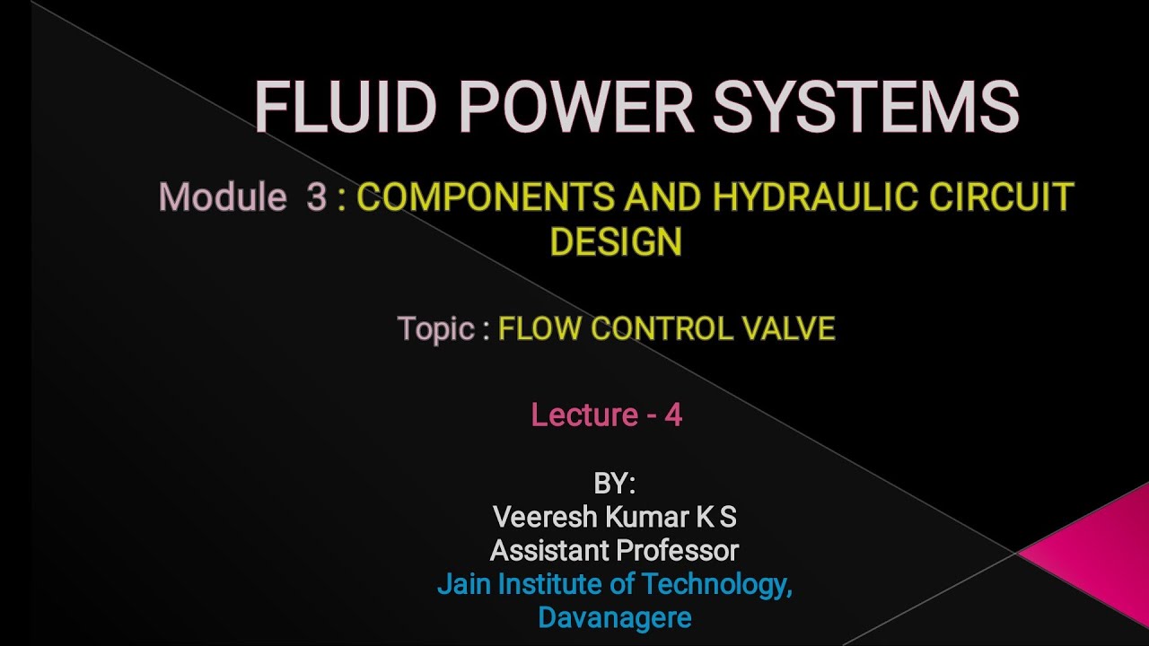 Flow Control Valve, M3 L4, Fluid Power Systems