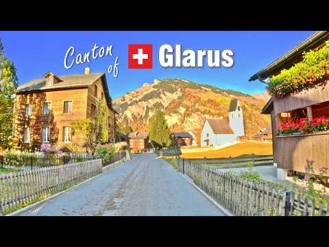Autumn in Glarus Glarnerland 🍂 Swiss Mountains Road Trip 🇨🇭 Elm to Näfels [4K]