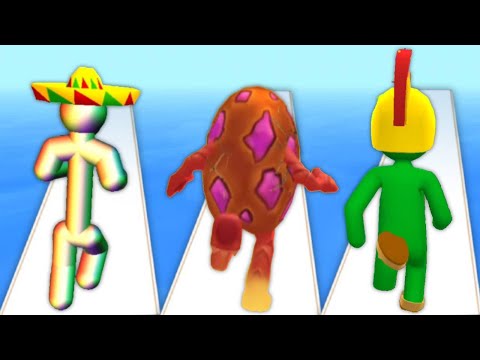 TALL MAN RUN vs MONSTER EGG vs GIANT RUSH - Triple Game