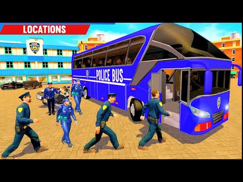 Us Police Uphill Bus Driving Simulator #8 -Police Soldier Duty Transporter Bus - Android Gameplay