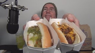 ASMR Eating Sonics Chili Cheese Coney and All American Hot Dogs