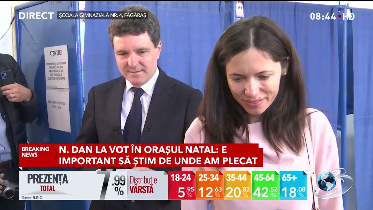 Nicușor Dan, aplaudat la intrarea în secția de vot: Am votat cu speranță