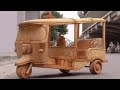 Amazing WoodWorking Skills DIY Electric Rickshaw Tuk Tuk Wooden Amazing Woodworking Project