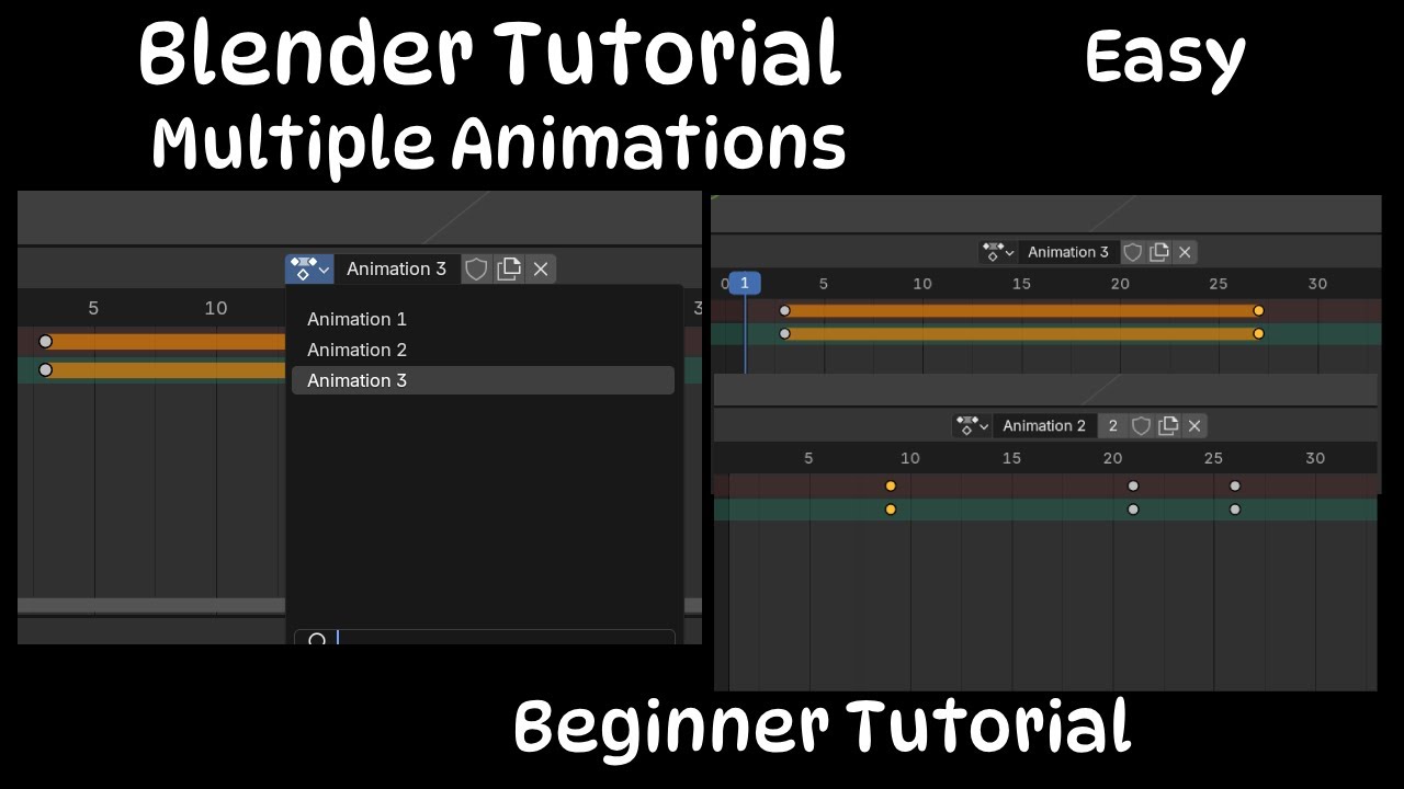 Create Multiple Animations (Blender Tutorial) - 2025