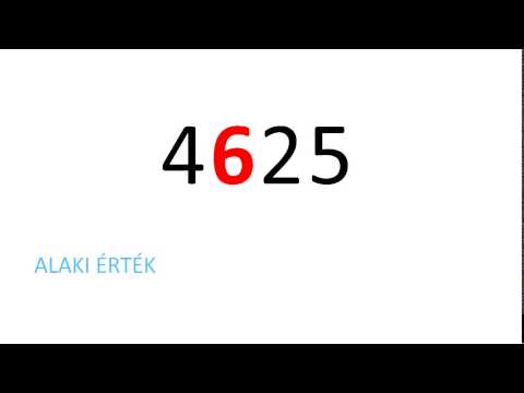 [5. osztály] Helyiérték, alaki érték, valódi érték