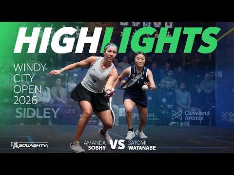 🇺🇸 A.Sobhy v Watanabe 🇯🇵 | Windy City Open 2026 | ROUND 2 HIGHLIGHTS