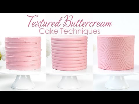 Adding Texture onto Buttercream Cakes - Rustic Buttercream, Texture Comb and Using Stencils