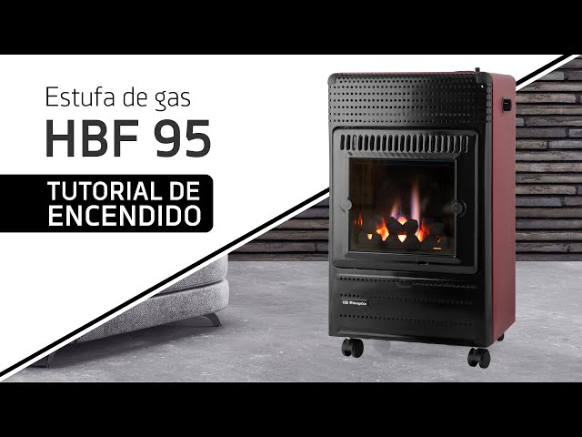 Orbegozo HBF 95 Aquecedor de Chama Azul 3500W + HJM Kit Regulador para Gás + Tubo Flexível 35cm video