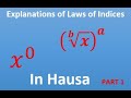 Explanations Of Laws Of Indices In Hausa Part 1