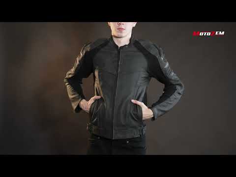 Kožená bunda na motorku Rebelhorn Vandal černá
