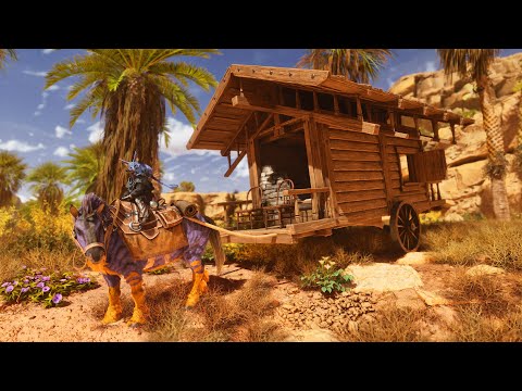 I Built a Nomadic Home on Wheels to Explore Scorched Earth in ARK: Survival Ascended!
