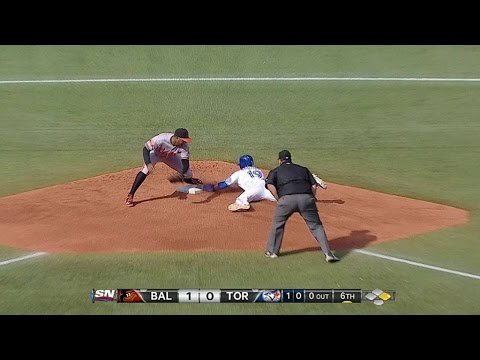 BAL@TOR: Bautista stiehlt den zweiten Platz im 6. Inning