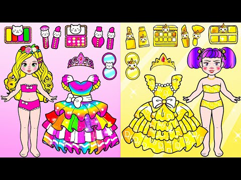 [🐾paper dolls🐾] Rich vs Poor Rapunzel vs Bad Teacher Dress Design Competition | Rapunzel Family