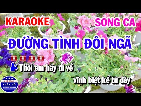 Karaoke Đường Tình Đôi Ngã | Nhạc Sống Song Ca | Karaoke Tuấn Cò