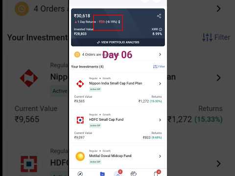 My Mutual Fund Portfolio revealed live day:06 #mymutualfundportfolio #mutualfunds #investing #shorts