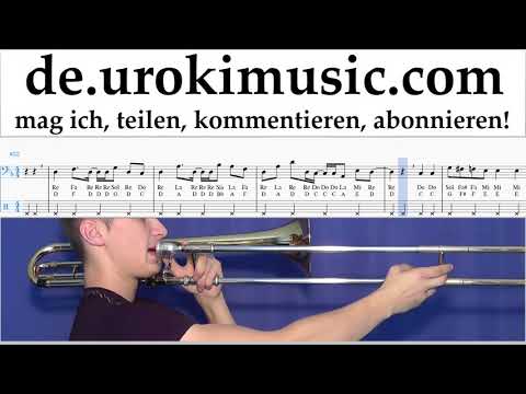 Posaunenunterricht Axel F - Crazy Frog Noten Lernen um-i995