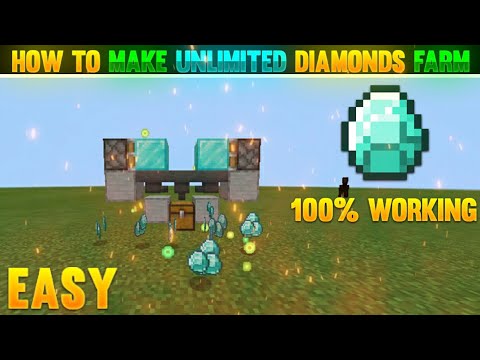 How To Make Easy Diamond And Netherite ingot Farm Tutorial in Minecraft | Minecraft bedrock