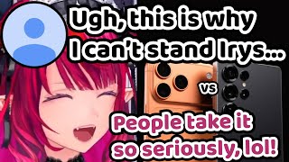 Irys Was BAFFLED at How Heated People Get Over Her iPhone vs Android Joke