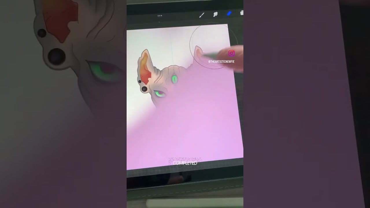 Sphinx Cat Illustration Complete!! #artist #creativity #cat #procreate