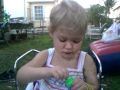 Gianna Blowing Bubbles