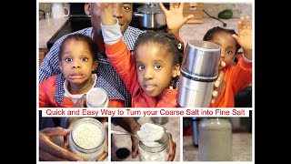 Quick and Easy Way to Turn your Coarse Salt into Fine Salt
