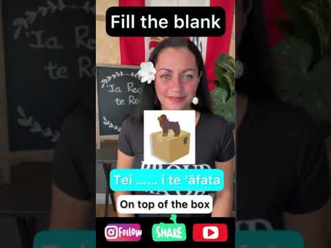 Letʻs practice speaking in Tahitian