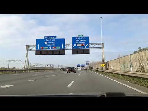 A10 motorway (rondweg) around Amsterdam. The road that never ends (4K)