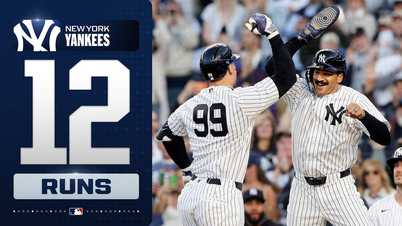 THEEEE Yankees win! 🎙️ The New York Yankees score 12 runs as they honor John Sterling! 👏