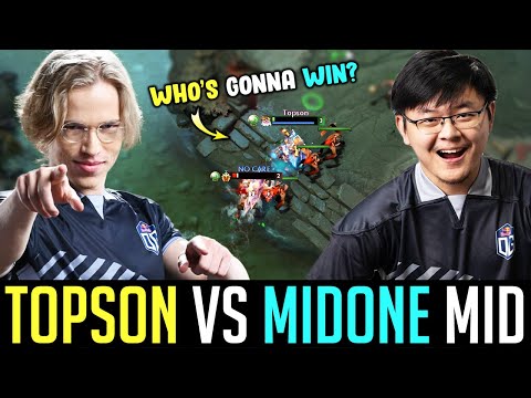 Topson SNIPER vs MidOne TROLL WARLORD - Mid Lane - RAMPAGE! DOTA 2