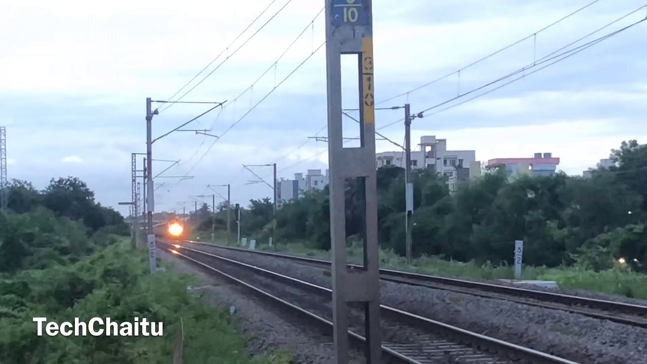Inaugural Run of 12747 Palnadu Express with Electric Loco | Palnadu Express with LGD WAP 7 Loco
