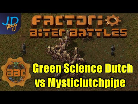 Factorio PvP Biter Battles ⚙️ BBChampions ⚙️ Green Science Dutch vs Mysticlutchpipe