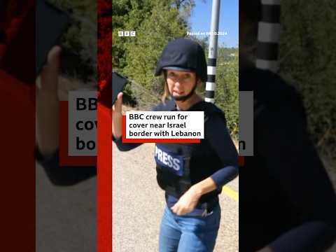 Watch the video | BBC crew run for cover near Lebanon-Israel border. #Lebanon #Israel #BBCNews