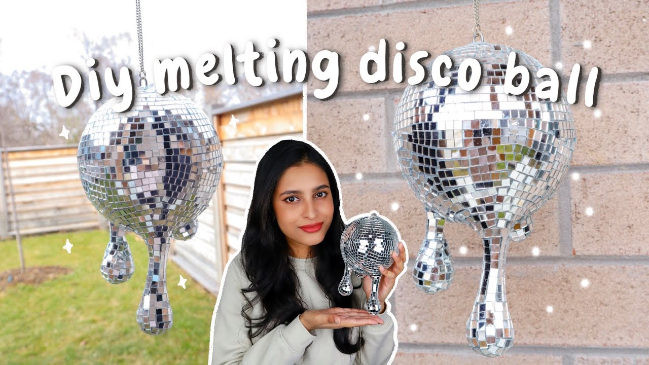 Making a Melting Disco Ball 🪩✨ Drippy Disco Ball DIY Tutorial