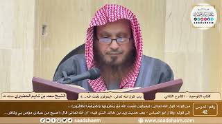 صورة 42 - كتاب التوحيد - باب قول الله تعالى (يعرفون نعمت الله ثم ينكرونها...) - الشيخ سعد بن شايم الحضيري