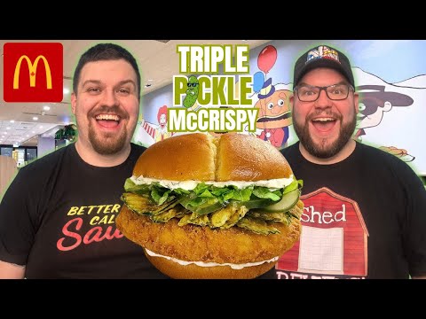 NEW McDonald's Triple Pickle McCrispy Review! We Got Shafted!