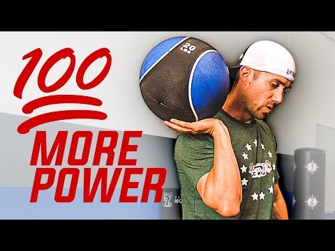 backward medicine ball throw