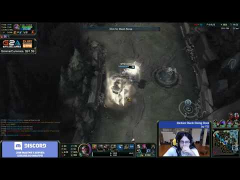QTpie commentates INTENSE poppy vs ezreal 1v1'ing
