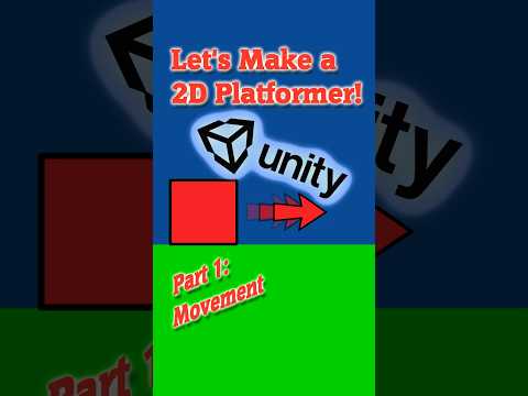 How to Make a 2D Platformer in Unity part 1 #gamedev #unity #beginners