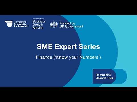 Finance (“Know Your Numbers”)