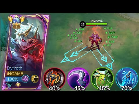 REVAMPED DYRROTH NEW COOLDOWN BUILD LIFESTEAL AND HACK DAMAGE IS TOTALLY IMMORTAL!