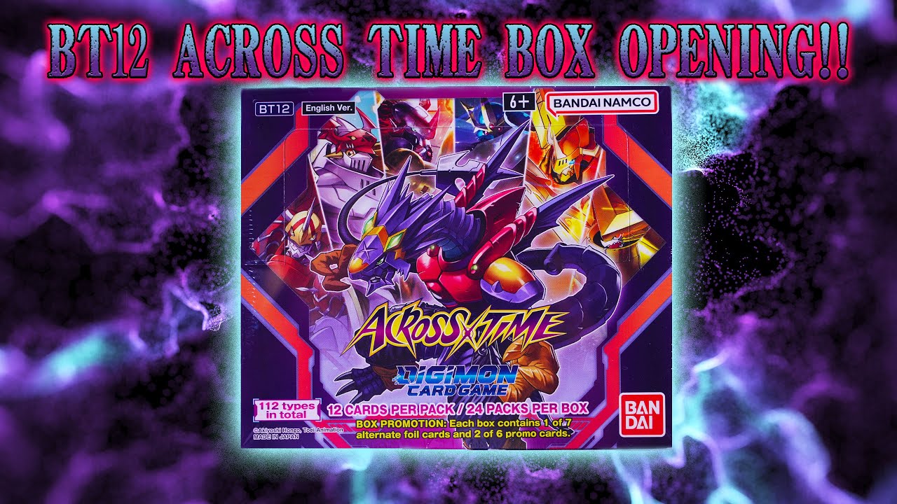 DIGIMON!! BT12 Across Time Box Opening!