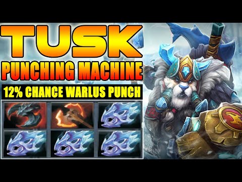 Tusk The Punching Machine Max Attack Speed 37 Kills Silly Build By Goodwin 7.27D Dota 2 Gameplay