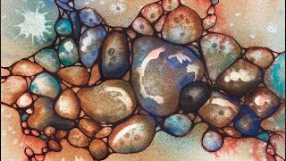 Texture Rocks in WATERCOLOR - 317