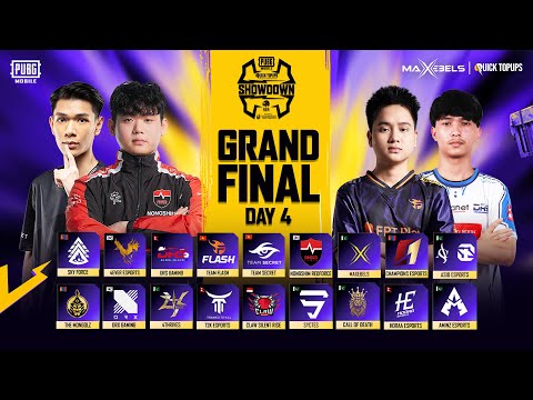 2026 PUBG MOBILE QUICKTOPUPS SHOWDOWN  | GRAND FINALS DAY - 4 | Ft. #FL #TS #DRX #NS #HORAA #DRS
