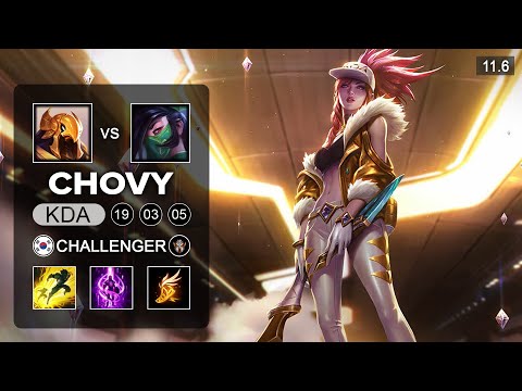 Chovy Akali Mid vs Azir - KR Challenger Patch 11.6