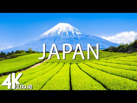 FLYING OVER JAPAN (4K UHD) Amazing Beautiful Nature Scenery with Relaxing Music | 4K VIDEO ULTRA HD