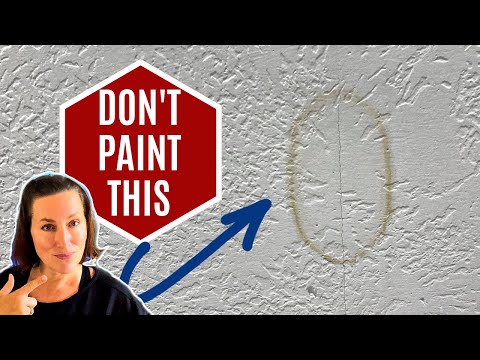 SUPER EASY way to Fix Water Stains on Ceiling or Wall - Without Painting It!