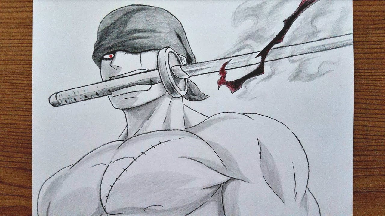 How To Draw Roronoa Zoro || Easy Pencil Art Tutorial